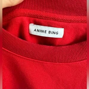 ANINE Bing red crewneck sweater